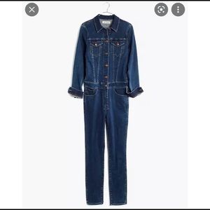 Madewell Rivet & Thread Denim Coverall Jumpsuit